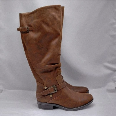 Baretraps женщин Yanessa2 размер 6 М езды ботинки шириной икры коричневый колена Western - Изображение 1 из 4