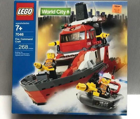 LEGO 7046 World City Fire Command Ship New Sealed