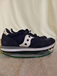 Saucony Mens Jazz Navy Retro Running Shoes, Size: 9.5     ZZ35+9 - Picture 1 of 11