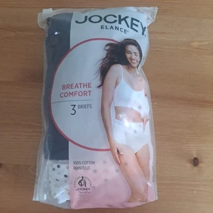 Jockey Elance Women's Size 10/XL Cotton Comfort Briefs 3 Pack NWT - Picture 1 of 2