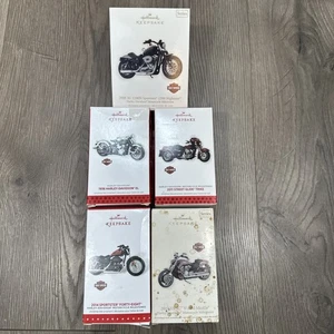 Hallmark Ornaments Die-Cast Harley-Davidson Motorcycles Collectors LOT OF 5 - Picture 1 of 11