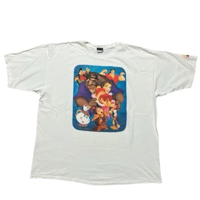 Camisa vintage años 90 Disney La Bella y la Bestia talla XXL Foto 1 de 4
