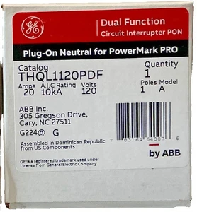 ABB THQL1120PDF 20A Interruptor AFCI/GFCI Doble Función 1 Polo 120V - Imagen 1 de 1