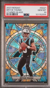 2023 PSA 10 Mosaic Bryce Young gemma vetro colorato MT 10💎Rookie Card🏈📈 - Foto 1 di 2