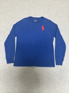Polo by Ralph Lauren Big Pony #3 Crew Neck Long Sleeve T-Shirt Youth XL (18-20) - Picture 1 of 6