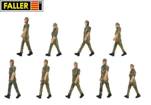 Faller escala 1/87 HO SOLDADOS MARCHANDO EN PASO - 9 estatuillas militares miniaturas - Imagen 1 de 4