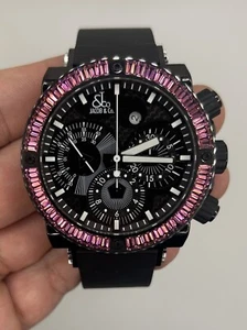 New Mens Jacob & Co. Rare Epic II Chronograph Tourmaline Baguettes - Picture 1 of 5