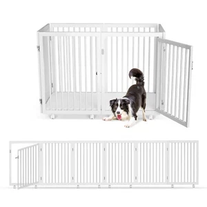Pluma portátil para perros de 30" 6 paneles para juegos de mascotas cachorro ejercicio cerca perrera patio - Imagen 1 de 22