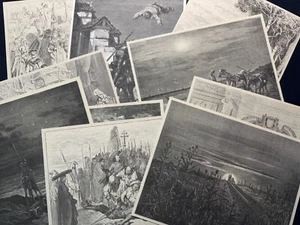 Set Of 10 Antique Gustave Dore 19th Century Engravings / Woodcuts / Prints - Picture 1 of 22