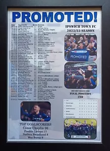 Ipswich Town 2023 League One Zweitplatzierter - Ipswich beworben - Souvenirdruck - Bild 1 von 8