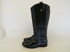Frye Black Leather Knee High Cowboy Fashion Boots Womens Size 7.5 B