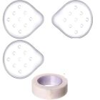 3PCS White Transparent Plastic Eye Protections Durable Eye Coverings  Eye