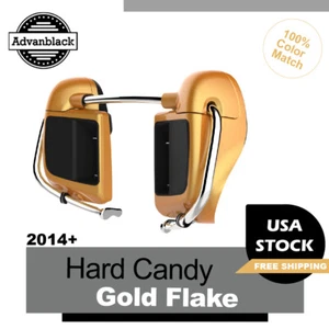 Advanblack Hard Candy Gold Flake Lower Vented Fairings For 14+ Harley Touring - Picture 1 of 8