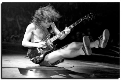 Angus Young ACDC Poster 24x36 Inch Live Concert Photo Rare Wall Art Print - AY01