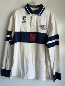 Polo vintage di Ralph Lauren Rugby camicia uomo grande Lake Placid - Foto 1 di 10