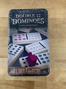 Cardinal Games Double 12 Dominos Tin Game Brand New Factory Sealed - Picture 1 of 3