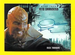 2014 Star Trek Movies Into Darkness Autograph Nick Tarabay as Klingon "VL" - Picture 1 of 3