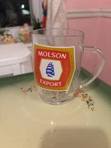 Vintage 70’s Molson Export Canadian Ale Glass Beer Mug - Picture 1 of 3