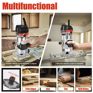 Einhandfräse Electric Hand Trimmer 1/4" Holz Wood Kantenfräse Fräse Holz 800W - Bild 1 von 12
