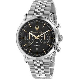 Orologio Maserati Epoca Cronografo uomo R8873618017 Maglia Milanese Nera Blu - Foto 1 di 2