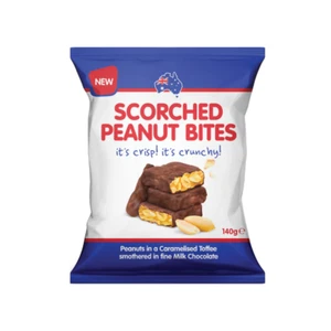 Scorched Peanut Bites 140g X 12 Bags Australian Made - Picture 1 of 2
