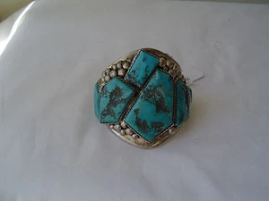Large Chunky Turquoise Bracelet - Picture 1 of 4