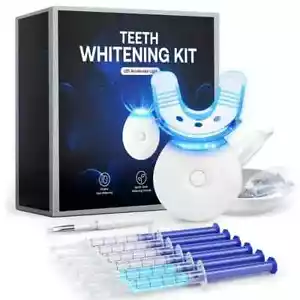6 X 3ml Carbamide Peroxide Gel LED Teeth Whitening Kit, Safe Enamel - Picture 1 of 6