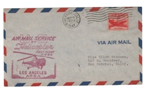 US Air Mail Service by Helicopter First Flight AM 84 Los Angeles, CA (1948) - Picture 1 of 2