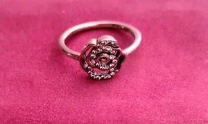 Pandora Anello Argento MODELLO FIORE ROSA Misura 10 - Foto 1 di 1