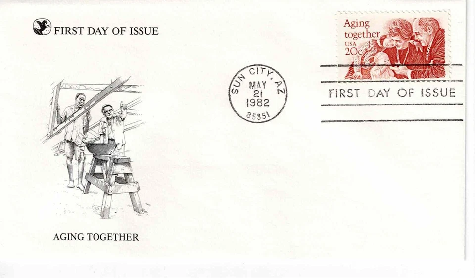 US Scott #2011, First Day Cover 5/21/82 Sun City Single Aging - Image 1 of 1