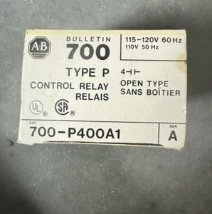 700-P400A1 SER A NEW ALLEN-BRADLEY BULLETIN 700 TYPE P 120 VAC RELAY 4 N.O - Picture 1 of 9