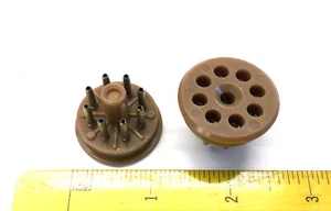 2 prese tubolari vintage 8 pin NOS - Foto 1 di 1