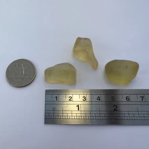 19.8g 99ct Libyan desert glass natural AAA quality LOT 3 PCS #ASP0093 - Imagen 1 de 2