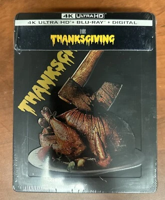 Thanksgiving (4K/Blu-ray, 2024, 2-Disc, STEELBOOK) NEW Eli Roth Addison Rae cult - Image 1 of 2