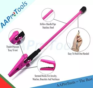 6" - Pink Hands Bracelet Helper Stick Tool Aids Women Fastening Necklaces - Picture 1 of 3