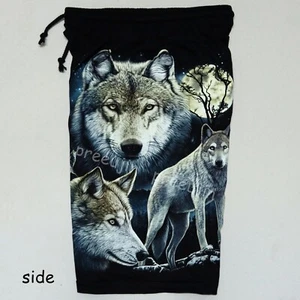 Wolf Full Moon Indian Wolves Glow in the Dark Board Shorts SA33 - Picture 1 of 5
