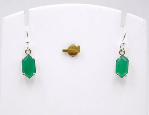 Natural Elegante Forma Gema Hecho a Mano Pendientes 925 Plata de Ley Multi - Imagen 1 de 9