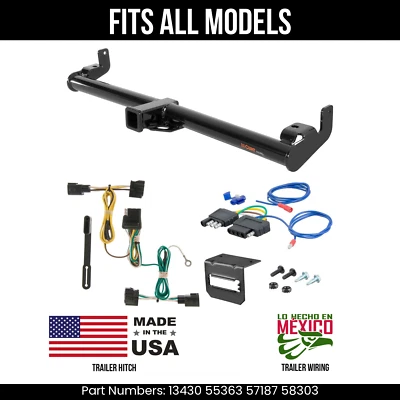 For 98-06 Jeep Wrangler Trailer Hitch + 5Pin Wiring Fits All Models Curt Tow Kit Foto 1 de 4