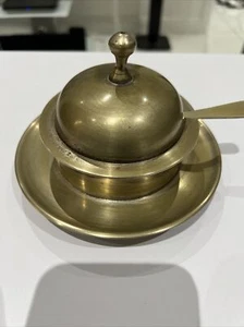 Vintage Tureen India Brass Copper Butter Dish And Matching Knife collectible - Picture 1 of 11