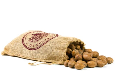 INSHELL Texas Fresh Pecans | Bolsa de arpillera de 3 lb o 5 lb | Millican Pecan | Texas Foto 1 de 3