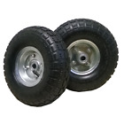 2 X 10" Pneumatic Tyre 4.1/3.5-4, 260X85 Mm Replacement Wheel for Wheelbarrow 