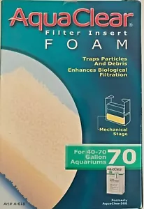 AquaClear 70 filtro acquario 40 - 70 galloni inserto filtro schiuma A-618 A618 - Foto 1 di 4