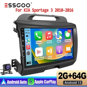 CarPlay 64G 9" Android 13 Para KIA Sportage 3 2010-2016 Coche Estéreo Radio GPS +AHD - Imagen 1 de 14