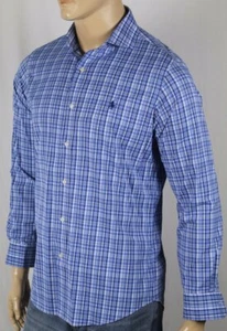Ralph Lauren Performance Blue Plaid Classic Dress Shirt Navy Pony NWT - Picture 1 of 1