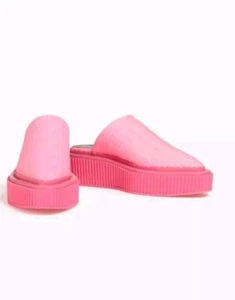 BALMAIN Quilted shell platform Pink  mules  Size UK 3, Eu36 - Picture 1 of 18