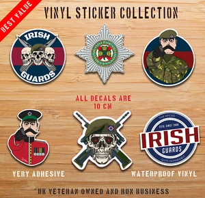 Irish Guards - 6 Best-Selling Waterproof Stickers bundle - Picture 1 of 7