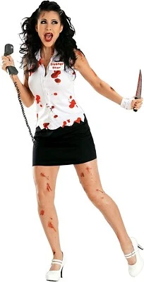 Fantasia Halloween Escante Slasher Star vestido adulto bandagem bandagem faca sangrenta - Imagem 1 de 4