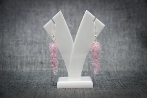 Zaffiri rosa pietra preziosa argento sterling 925 orecchini fantasia... - Foto 1 di 9