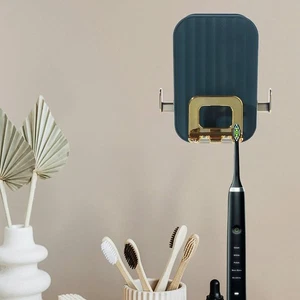 Wall-Mounted Toothbrush Storage Box No-Punch Mouthwash Brush Holder Household - Picture 1 of 12