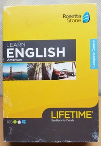Rosetta Stone Learn American English Lifetime License Edition CompleteCourse NEW - Picture 1 of 9